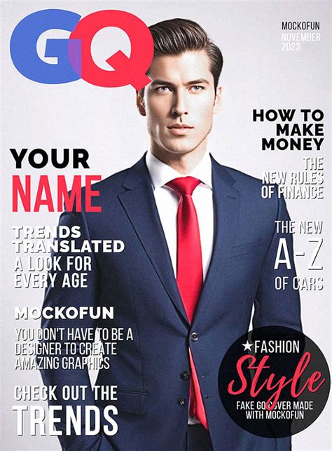 gq magazine cover template
